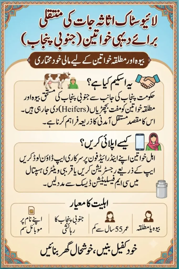 Livestock Asset Transfer to Rural Women in South Punjab: Eligibility & Apply Guide