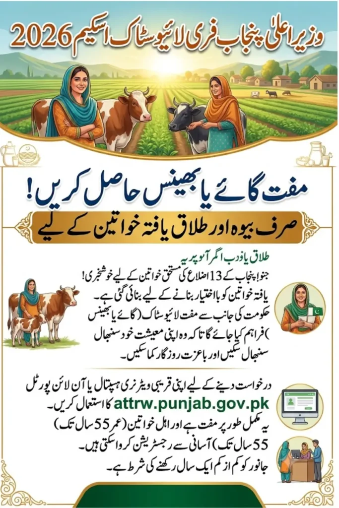 CM Punjab Free Livestock Scheme 2026: Eligibility, Online Registration & Required Documents