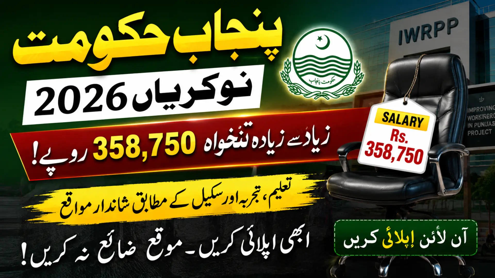 Punjab Government Jobs 2026 IWRPP Jobs, Qualification & Salary Details